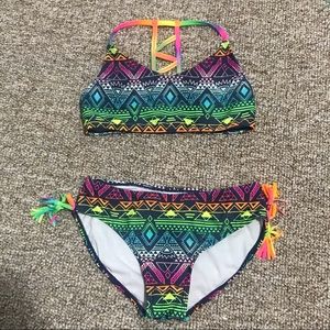 Multi colour kids bikini